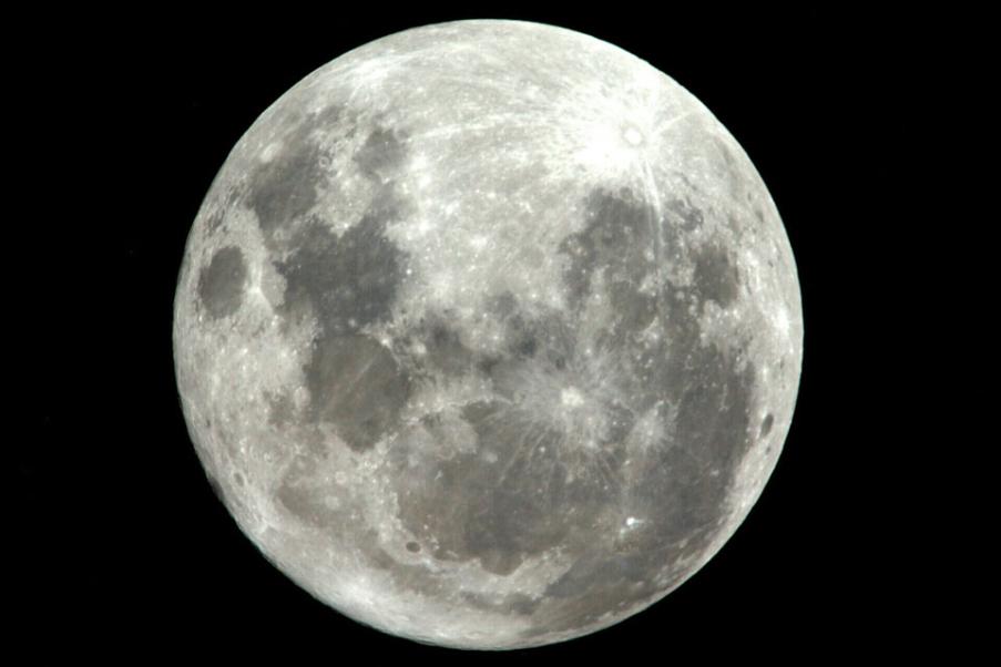 The moon seen from the ISS